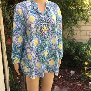 JM Collection Jeweled Tunic Size 12